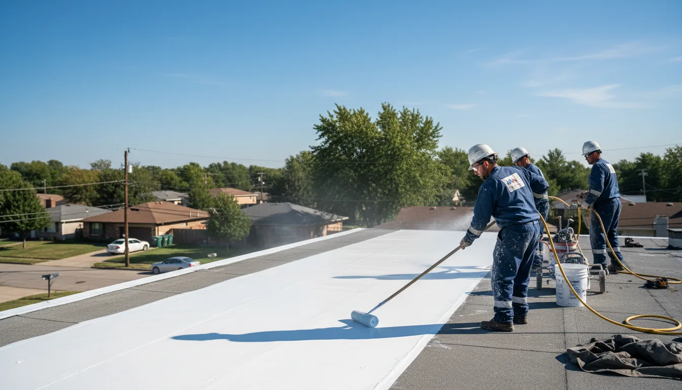 Commercial roof coating in Parker, KS near me